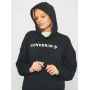 Худые теплое оверсайз женское Converse Wordark Fleece Hoodie Eb Black 10025690-001