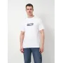 Футболка хлопковая длинная мужская Converse Archive Box Tee Lakeside Blue 10027995-102 White