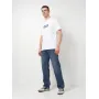 Футболка хлопковая длинная мужская Converse Archive Box Tee Lakeside Blue 10027995-102 White